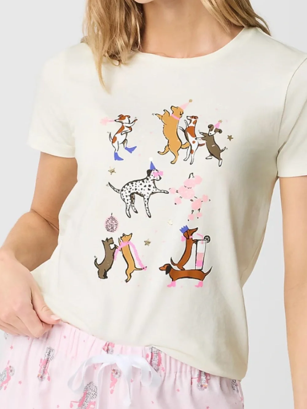 J. Crew Party Dogs Print Size M 💯% Cotton